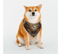 Stylish Dog Bandana - Unique Customized Patterns for Pet Clothes, Perfect for Dog Birthday, Valentine's Day, and More - Durable Polyester Pet Scarf Steampunk Clockwork Small
