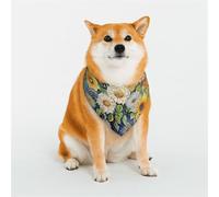 Stylish Dog Bandana - Unique Customized Patterns for Pet Clothes, Perfect for Dog Birthday, Valentine's Day, and More - Durable Polyester Pet Scarf VaseFloralRiot Small