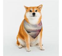 Stylish Dog Bandana - Unique Customized Patterns for Pet Clothes, Perfect for Dog Birthday, Valentine's Day, and More - Durable Polyester Pet Scarf The Beach and Fireworks at Sunset