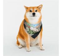 Stylish Dog Bandana - Unique Customized Patterns for Pet Clothes, Perfect for Dog Birthday, Valentine's Day, and More - Durable Polyester Pet Scarf The Birds in the Small Town