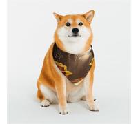 Stylish Dog Bandana - Unique Customized Patterns for Pet Clothes, Perfect for Dog Birthday, Valentine's Day, and More - Durable Polyester Pet Scarf Golden Heavenly Light, Rose Background
