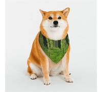 Stylish Dog Bandana - Unique Customized Patterns for Pet Clothes, Perfect for Dog Birthday, Valentine's Day, and More - Durable Polyester Pet Scarf Secret Temple Overgrown with Weeds