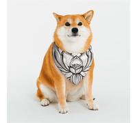 Stylish Dog Bandana - Unique Customized Patterns for Pet Clothes, Perfect for Dog Birthday, Valentine's Day, and More - Durable Polyester Pet Scarf Lotus Line Art Large