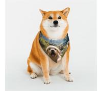 Stylish Dog Bandana - Unique Customized Patterns for Pet Clothes, Perfect for Dog Birthday, Valentine's Day, and More - Durable Polyester Pet Scarf A Lively Little Dog