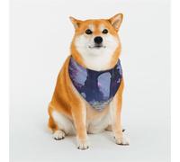 Stylish Dog Bandana - Unique Customized Patterns for Pet Clothes, Perfect for Dog Birthday, Valentine's Day, and More - Durable Polyester Pet Scarf Purple Flower Tree Large
