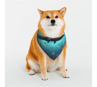 Stylish Dog Bandana - Unique Customized Patterns for Pet Clothes, Perfect for Dog Birthday, Valentine's Day, and More - Durable Polyester Pet Scarf Underwater Environment