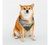 Stylish Dog Bandana - Unique Customized Patterns for Pet Clothes, Perfect for Dog Birthday, Valentine's Day, and More - Durable Polyester Pet Scarf Fantasy sea View