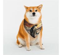 Stylish Dog Bandana - Unique Customized Patterns for Pet Clothes, Perfect for Dog Birthday, Valentine's Day, and More - Durable Polyester Pet Scarf Penguin Stormy Sea Large