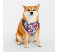Stylish Dog Bandana - Unique Customized Patterns for Pet Clothes, Perfect for Dog Birthday, Valentine's Day, and More - Durable Polyester Pet Scarf Colorful Fractal Vortex