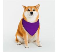 Stylish Dog Bandana - Unique Customized Patterns for Pet Clothes, Perfect for Dog Birthday, Valentine's Day, and More - Durable Polyester Pet Scarf Dark Purple Color