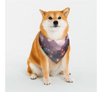 Stylish Dog Bandana - Unique Customized Patterns for Pet Clothes, Perfect for Dog Birthday, Valentine's Day, and More - Durable Polyester Pet Scarf Lotus Flowers on the Water Surface Medium
