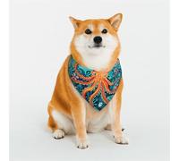 Stylish Dog Bandana - Unique Customized Patterns for Pet Clothes, Perfect for Dog Birthday, Valentine's Day, and More - Durable Polyester Pet Scarf Playful Octopus Fantasy Small