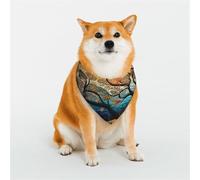 Stylish Dog Bandana - Unique Customized Patterns for Pet Clothes, Perfect for Dog Birthday, Valentine's Day, and More - Durable Polyester Pet Scarf Stylish Lighting Medium