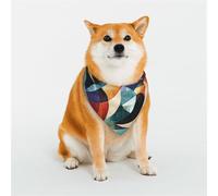 Stylish Dog Bandana - Unique Customized Patterns for Pet Clothes, Perfect for Dog Birthday, Valentine's Day, and More - Durable Polyester Pet Scarf Op Art Wave Stripe Large