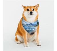Stylish Dog Bandana - Unique Customized Patterns for Pet Clothes, Perfect for Dog Birthday, Valentine's Day, and More - Durable Polyester Pet Scarf Palm Beach Serenity Medium
