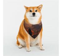 Stylish Dog Bandana - Unique Customized Patterns for Pet Clothes, Perfect for Dog Birthday, Valentine's Day, and More - Durable Polyester Pet Scarf Standing Near the Castle