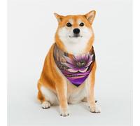 Stylish Dog Bandana - Unique Customized Patterns for Pet Clothes, Perfect for Dog Birthday, Valentine's Day, and More - Durable Polyester Pet Scarf Lotus Flowers in the Room