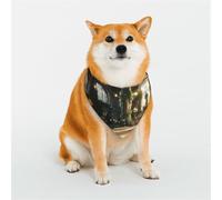 Stylish Dog Bandana - Unique Customized Patterns for Pet Clothes, Perfect for Dog Birthday, Valentine's Day, and More - Durable Polyester Pet Scarf Moonlit Vine Castle Small