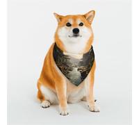 Stylish Dog Bandana - Unique Customized Patterns for Pet Clothes, Perfect for Dog Birthday, Valentine's Day, and More - Durable Polyester Pet Scarf RiverMysticFlow Small