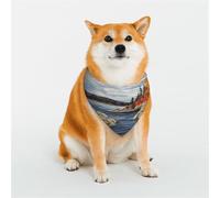 Stylish Dog Bandana - Unique Customized Patterns for Pet Clothes, Perfect for Dog Birthday, Valentine's Day, and More - Durable Polyester Pet Scarf Rural Style Medium