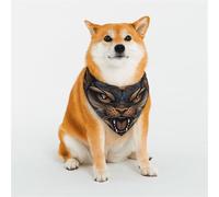 Stylish Dog Bandanas - Patterns for Dog Valentines, Birthdays & More - Soft Polyester Pet Clothes A Ferocious Tiger Large