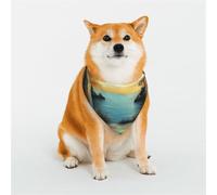 Stylish Dog Bandanas - Patterns for Dog Valentines, Birthdays & More - Soft Polyester Pet Clothes A Vibrant River Medium