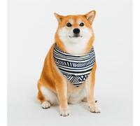 Stylish Dog Bandanas - Patterns for Dog Valentines, Birthdays & More - Soft Polyester Pet Clothes Complex White and Gold neon Lights Large