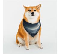 Stylish Dog Bandanas - Patterns for Dog Valentines, Birthdays & More - Soft Polyester Pet Clothes Moon Surface Small