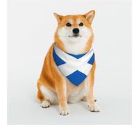 Stylish Dog Bandanas - Patterns for Dog Valentines, Birthdays & More - Soft Polyester Pet Clothes Scottish Flag Small
