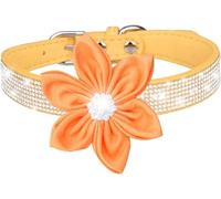 Stylish Dog Collars Comfortable Pet Collar Luxury Dog Collar Cute Girl Rhinestone Dog Collar Soft Flower Puppy Collar Reflective Personalized Dog Collar For Small Medium Large Dogs Pets