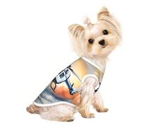 Stylish Dog Tshirts for Medium & Small Dogs - Unique Customized Designs, Perfect for Everyday Wear and Special Occasions Sky Helicopter Glow Small