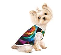 Stylish Dog Tshirts for Medium & Small Dogs - Unique Customized Designs, Perfect for Everyday Wear and Special Occasions Rainbow Rose Dew Large