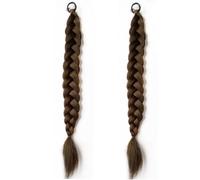 Stylish Double Braid Synthetic Ponytail Wigs Low Maintenance Washable For Fashion Enthusiasts And Students Comfortable Clip On Ponytail Hair