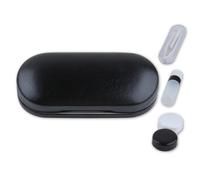 Stylish Double Compartment Glasses Case Travel Contacts Lens Storage Box with Remover Kits Eyeglass Holder Practical