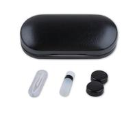 Stylish Double Compartment Glasses Case Travel Contacts Lens Storage Box with Remover Kits Eyeglass Holder Practical
