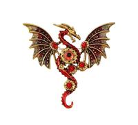Stylish Dragon Shaped Brooch Unisex Fashion Accessory Sturdy Electroplated Alloy for Gift Giving Occasions Stylish Dragon Shaped Brooch
