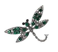 Stylish Dragonfly Brooch Alloy Distinctive Dragonfly Brooch with Rhinestones Lapel Pin Jewelry for Daily Wear Gatherings Lightweight Fashion Lapel Pin, one size, As described