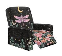 Stylish Dragonfly Stretch Recliner Chair Covers Recliner Slipcovers 4-Pieces Sofa Covers That Stay in Place Soft Spandex Reclining Chair Couch Cover Furniture Protector with Pocket