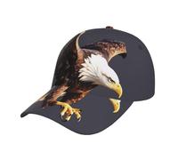 Stylish Eagle Baseball Cap, Golf Cap, Sun Caps - Casual Outdoor Sports Breathable, Adjustable Trucker Hat for Women and Men Black