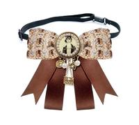 Stylish Elegant Ribbon Alloy Brooch Lightweight Chest Shirt Decoration Badeg Pin for Hats Bags Jackets Autumn Winter Fashion Brooch