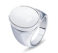 Stylish Elegant Titanium steel Pretty Rings For Men Oval Shape Charm Ladies Stone Jewelry