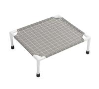 Stylish Elevated Dog Bed Sturdy Cooling Raised Pet Cot Detachable Washable for All Seasons, Small Dogs and Cats, Stylish Design, Plastic, Cloth, 52x46x18cm, 1 X Elevated Bed for Pets (Square)