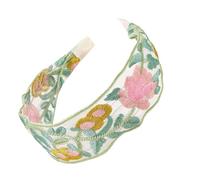 Stylish Embroidery Headband With Embroidery Flower Decors Ethnnic Hairhoop For Everyday Wear Festivals And Weddings