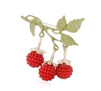 Stylish Enameled Blackberries Pin Lightweight Alloy European Designs Fruit Brooch Versatile Clothing Decoration Stylish Blackberries Jewelry