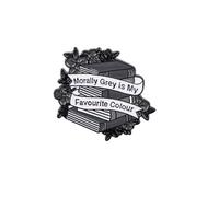 Stylish Enamelled Brooch Pin Compacts Design Humorous Quote Design Metal Badges for Outfits Backpacks Daily Wear Decoration Alloy Badges