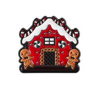 Stylish Enamelled Gingersnap Biscuit Brooch Pretty Kitten Bow Christmas Pin For Backpack Decoration Gift Cute Alloy Kitten Lapel Badge, one size, As described