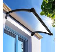 Stylish Entryway Canopy - Polycarbonate Door Awning with Aluminum Bracket 130x220cm Modern Porch Cover for Front Door Sleek Design Durable Protection from Rain & Sun.