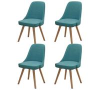 Stylish Ergonomic Leather Swivel Chairs Set of 4 for Living Room Kitchen Bedroom or Office Versatile Comfort & Modern Design
