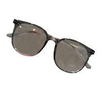 Stylish Eyeglasses Frame Accessories, Transparent Glasses or Women, Computer Glasses with 0 Degree Lens, Grey, One Size