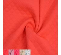 Stylish FABRIC 220 GSM 60" Poly Spandex Jacquard Fabric by The Yard - Mediumweight, 2-Way Stretch, Breathable for Apparel, Upholstery, Draperies, DIY, Quilting & Crafts, Polyester, Coral Neon, 2 Yards